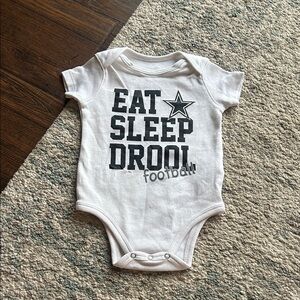 NFL White Eat Sleep Drool Football Bodysuit